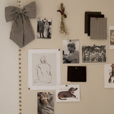 Large Linen Wall Memo Board with gold accents