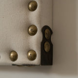 Large Linen Wall Memo Board with gold accents