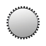 black bobble round mirror