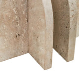 Travertine Bookends