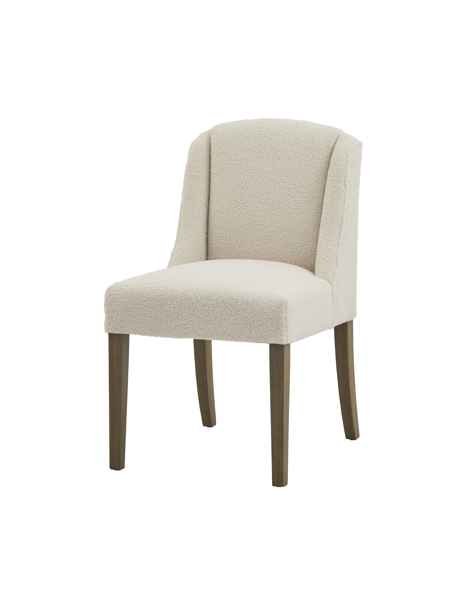 boucle cream dining chair