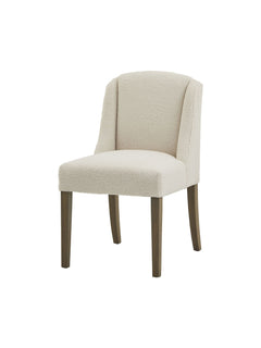 boucle cream dining chair