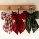 Christmas Hanging Bows - Set of 3 Red, Green & Gingham