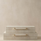 Faux shagreen boxes