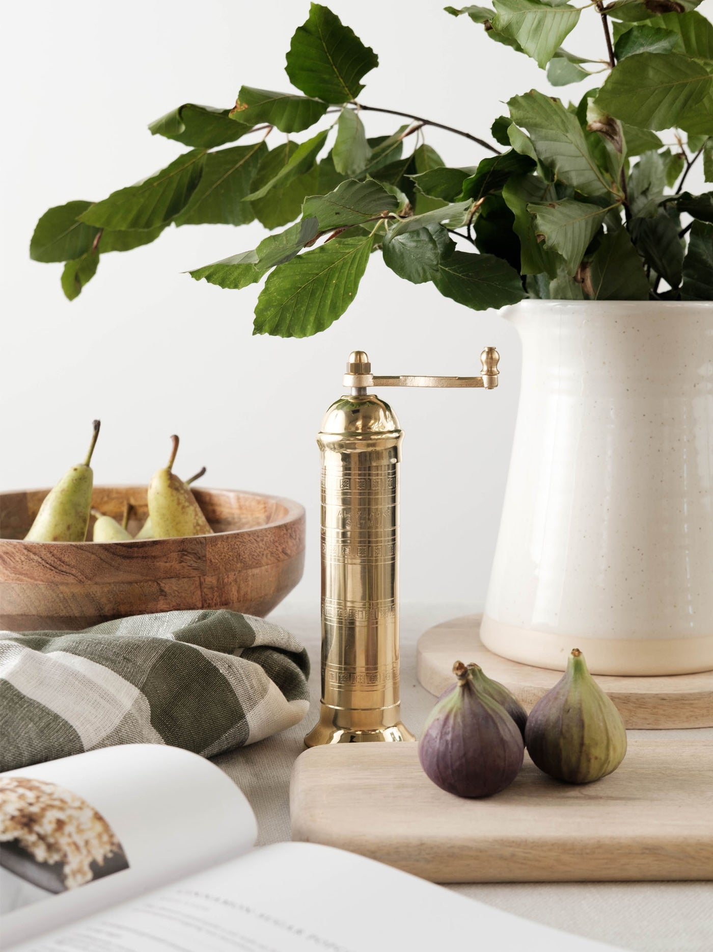 Brass Salt and Pepper Mill Set UK Collection Hudson Home