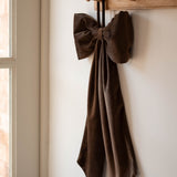 Large Brown Velvet Hanging Bow