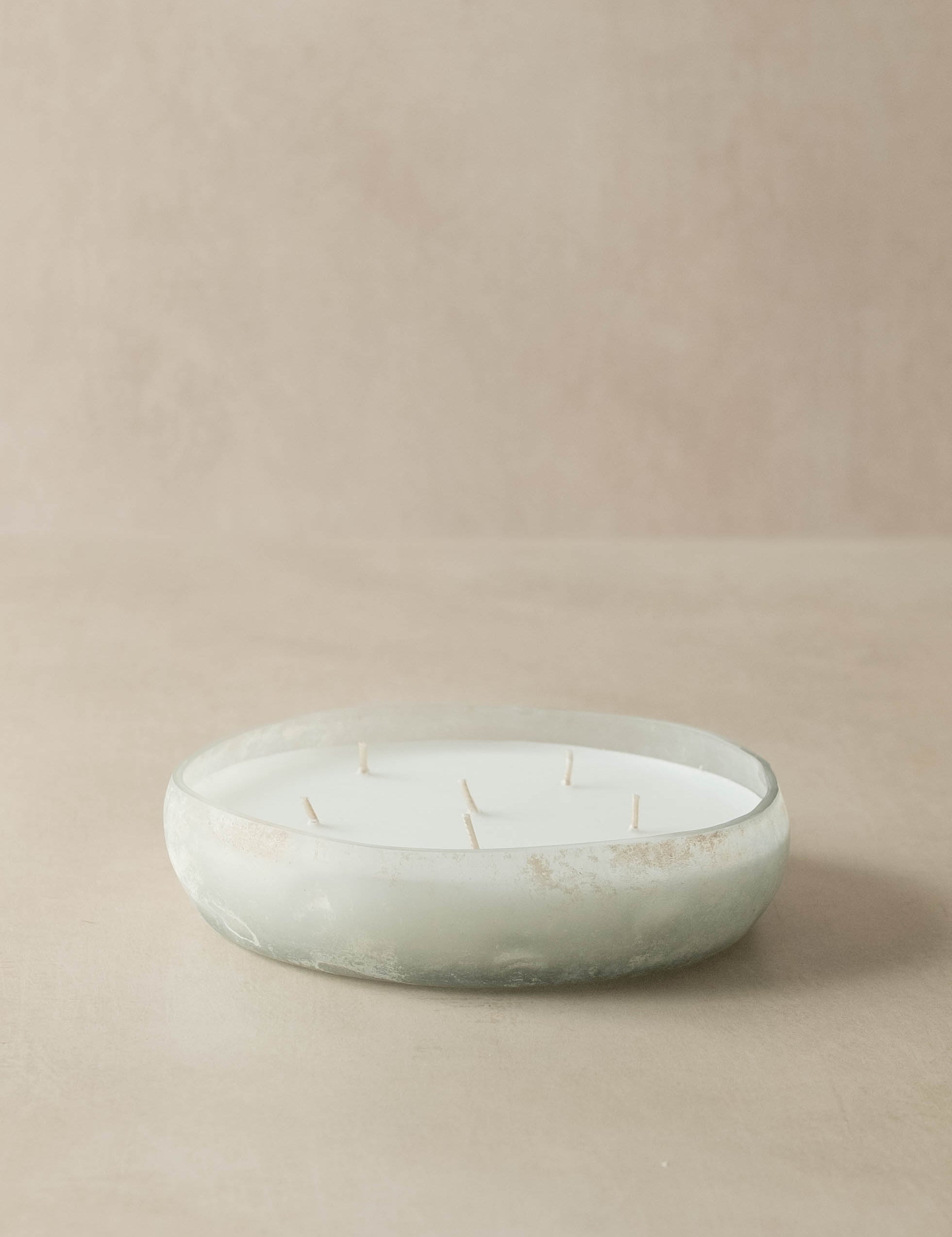 6 wick sea salt candle glass bowl 