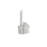 White Ceramic House Candle Holder No1
