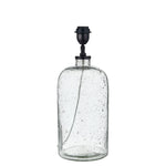 glass bubble lamp with taupe shade