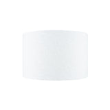 White Self Lined Linen Drum Shade