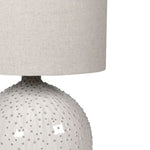 cream dotty table lamp with shade