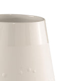 white porcelain dotty vase