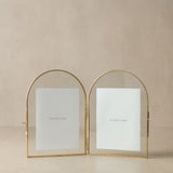 Gold Arched Double Photo Frame