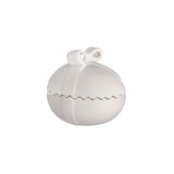 Small Ceramic White Easter Egg Shaped Pot