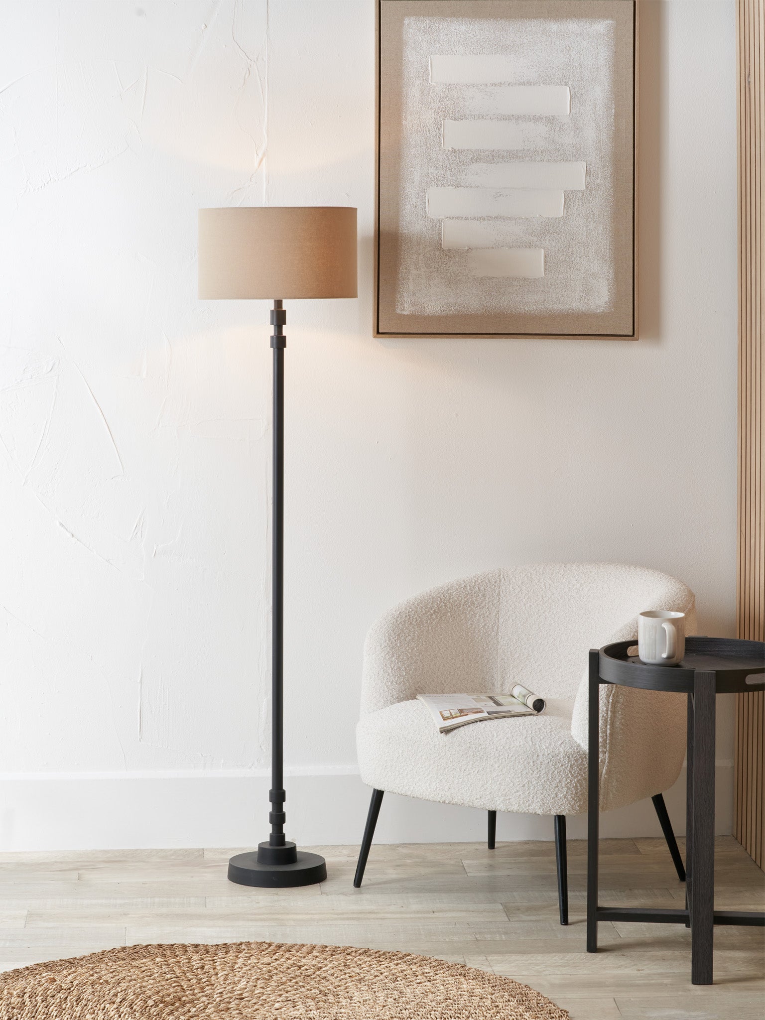 MiniSun | Modern Tri-Bar White Corner Floor Lamp With 3000K Colour Temperature | Floor Lamps & Torchieres, Home Décor, Improvement & Lifestyle