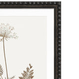 Sepia Floral IV Framed Wall Art with Bobble Frame