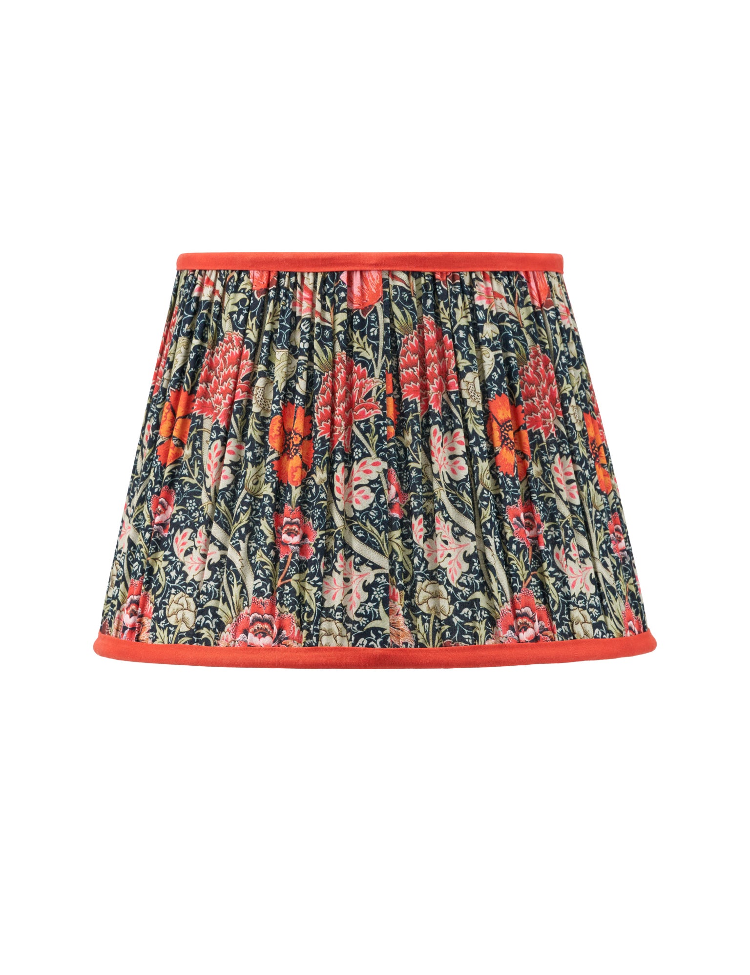 Poppy Floral Red Pleated Shade