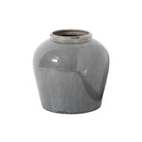 distressed grey crackle vase