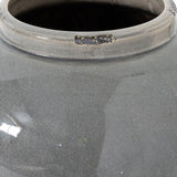 distressed grey crackle vase