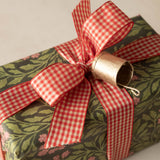red and cream gingham ribbon
