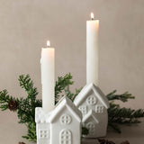 White Ceramic Candle Houses