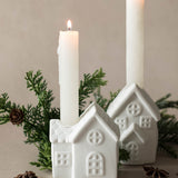 White Ceramic Candle Houses