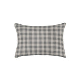 Ida Gingham Grey Lumbar Cushion Cover
