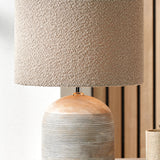 Jannu Wooden Grooved Table Lamp