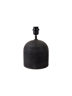 Jannu Black Wooden Grooved Table Lamp