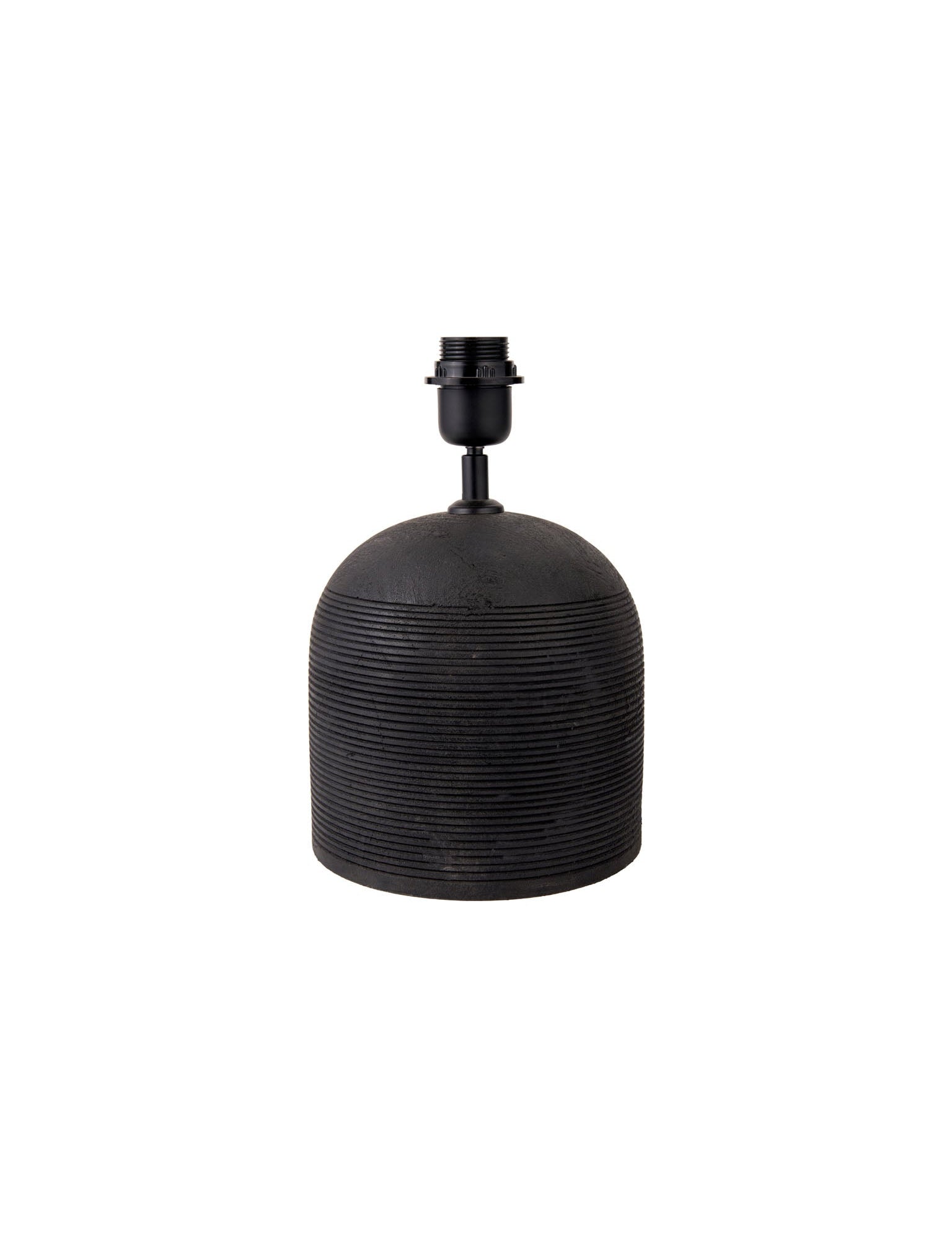 Jannu Black Wooden Grooved Table Lamp