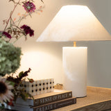 Koni Marble Lamp with Coolie Shade