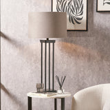 Langley Matt Black Metal Lamp