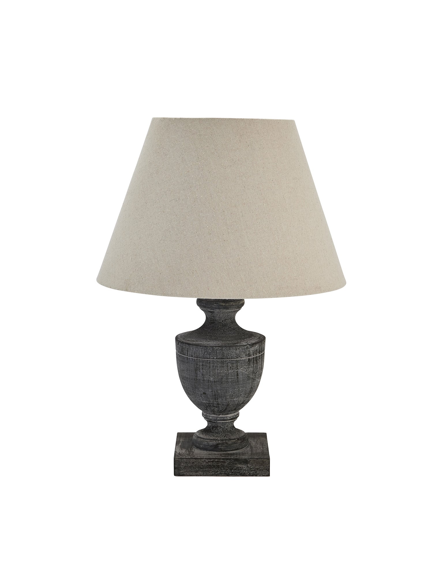 Black Urn Wooden Table Lamp