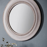 Lexy Grey Round Mirror