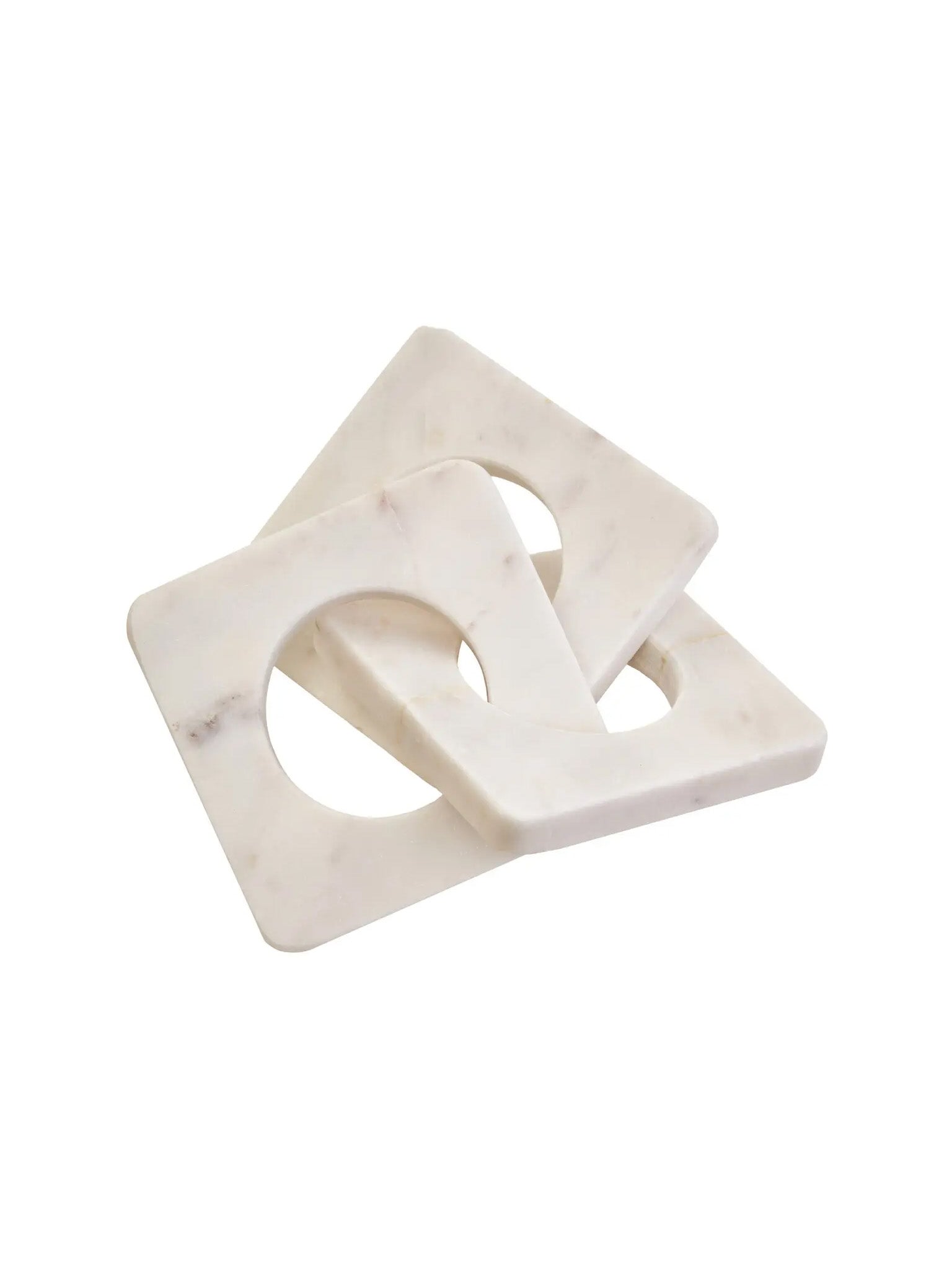 White Marble Decorative Three Link Chain | Hudson Home