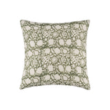 Maisie Green Block Print Floral Cushion Cover