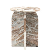 Light Coloured Marble Side Table