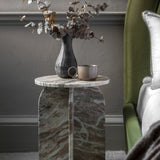 Light Coloured Marble Side Table