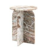 Light Coloured Marble Side Table