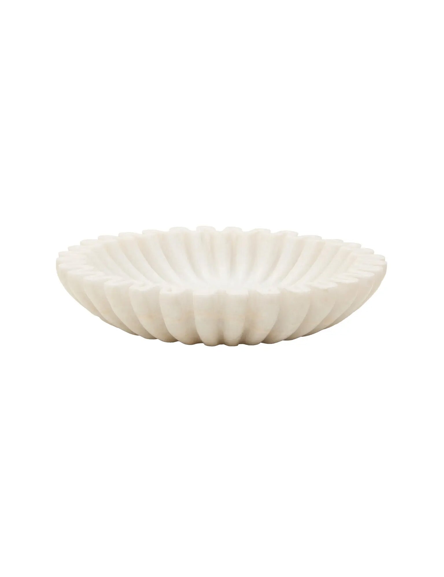 solid marble fluted bowl