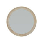 round wooden mirror