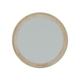 round wooden mirror