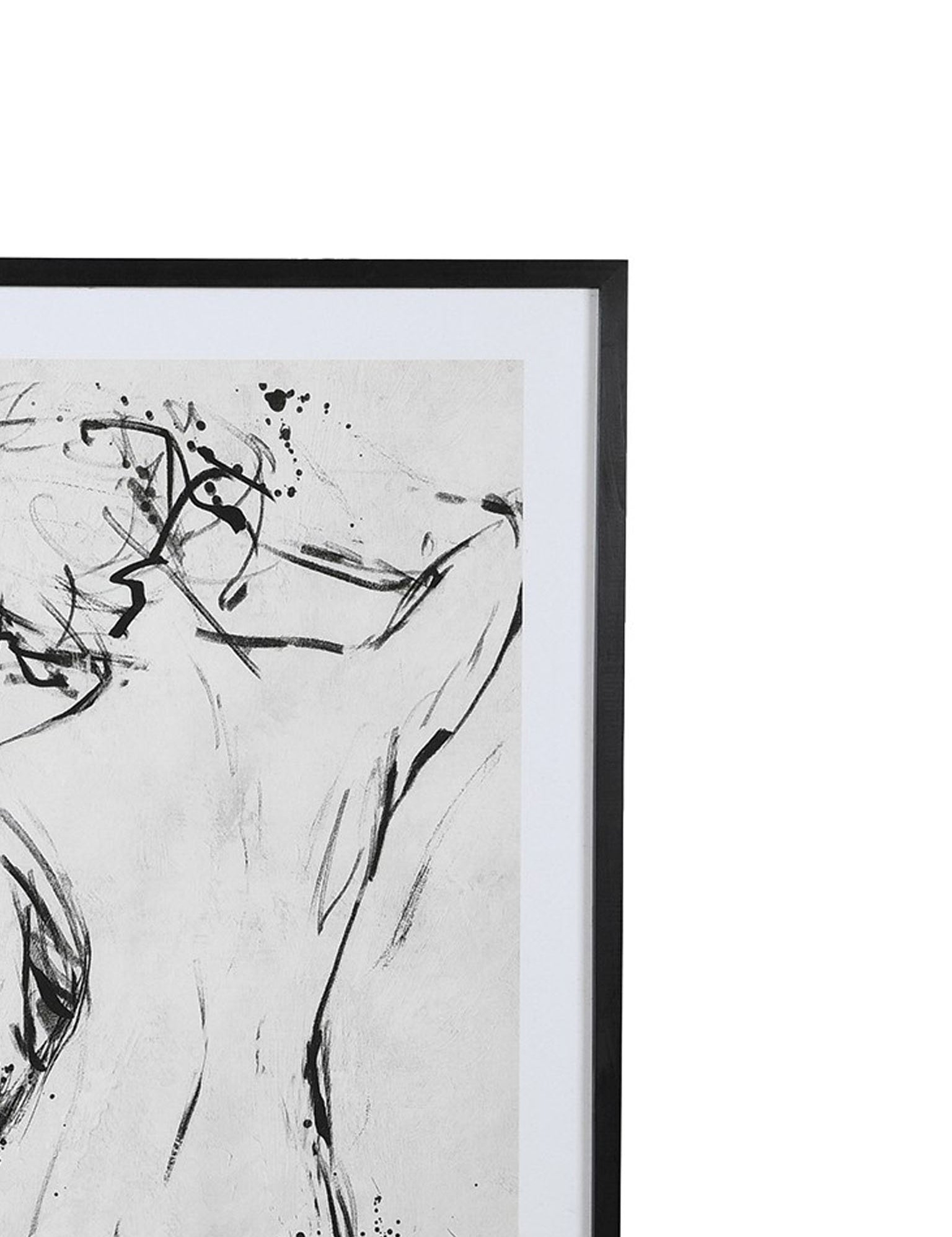 black and white sketch of nude
