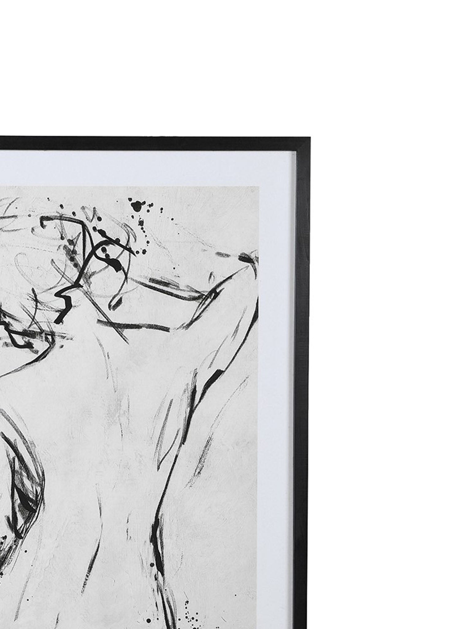 black and white sketch of nude