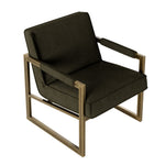  Chenille Armchair with Bronze Accents