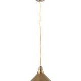 cone brass pendant light