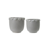 Set of Scalloped Plant Pots