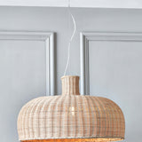 rattan dome pendant light