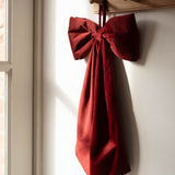 Large Red Velvet Hanging Bow
