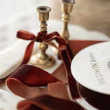 Chesnut Brown Velvet Ribbon - 5m